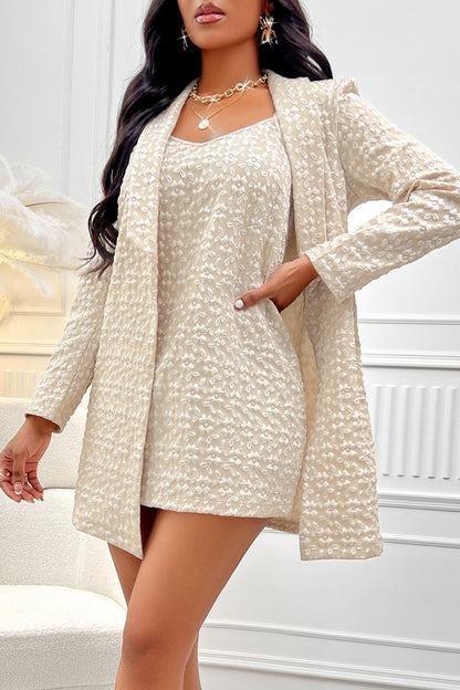 Casual Solid Patchwork Turndown Collar Long Sleeve Two Pieces (Without Belt)