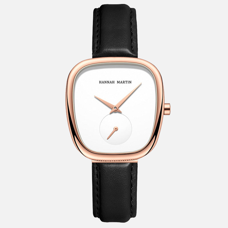 Metal Quartz 3ATM Leather Watch(3 Colors)
