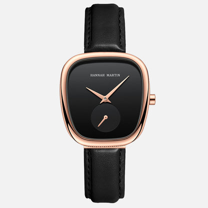 Metal Quartz 3ATM Leather Watch(3 Colors)