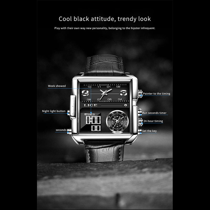 Alloy Quartz 3ATM Leather Watch(4 Colors)