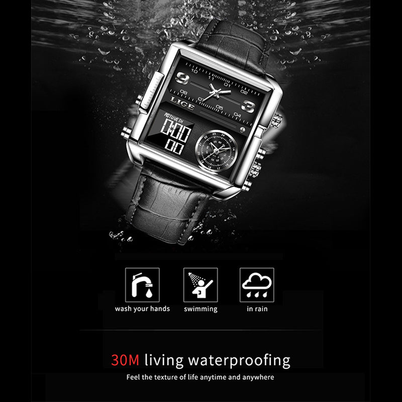Alloy Quartz 3ATM Leather Watch(4 Colors)