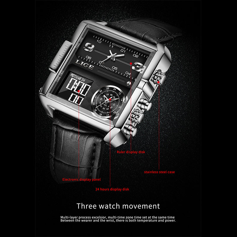 Alloy Quartz 3ATM Leather Watch(4 Colors)