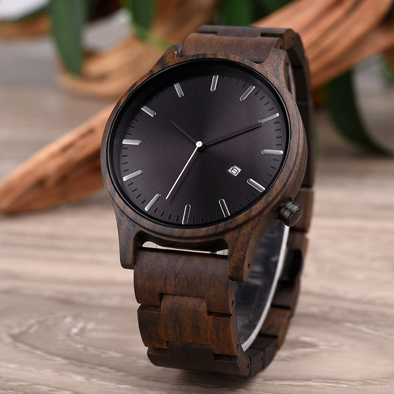 Wood Quartz 3ATM Wood Watch