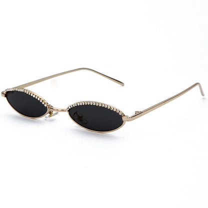Fashion Casual Living Patchwork Rhinestone Sunglasses