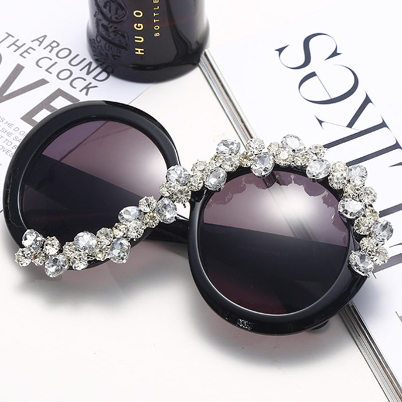 Fashion Casual Patchwork Rhinestone Sunglasses