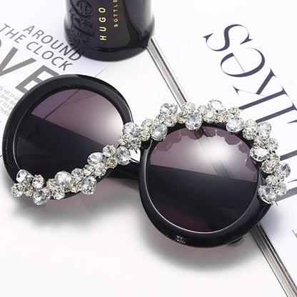 Fashion Casual Patchwork Rhinestone Sunglasses