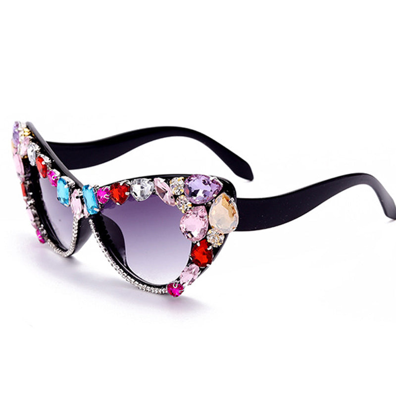 Fashion Casual Patchwork Rhinestone Sunglasses