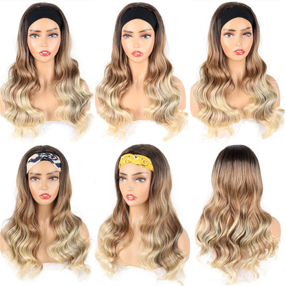 Fashion Casual Gradual Change Patchwork Wigs  (Without Headscarf)