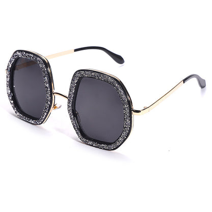Casual Daily Vintage Patchwork Rhinestone Sunglasses