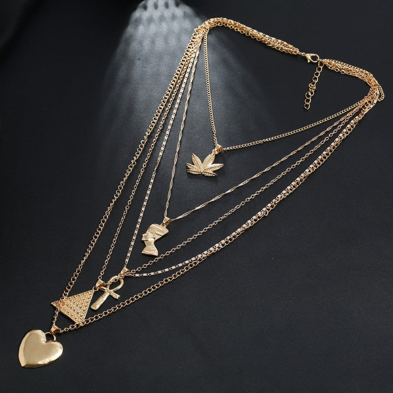 Casual Solid Patchwork Chains Necklaces